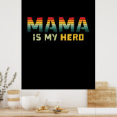 Mutter Geschenk Mama ist mein Held Poster (Küche)