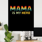 Mutter Geschenk Mama ist mein Held Poster (Heimbüro)