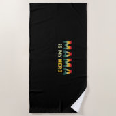 Mutter Geschenk Mama ist mein Held Strandtuch (Vorderseite)