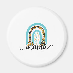 Mutter Geschenk Rainbow Leopard Mama Magnet