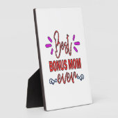 Mutter Geschenke Beste Bonus-Mama je Fotoplatte (Seite)