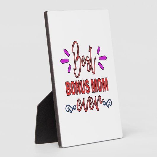 Mutter Geschenke Beste Bonus-Mama je Fotoplatte (Seite)