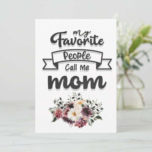 Mutter Geschenke, die meine Lieblings-Leute nennen Einladung (Stehend Vorderseite)