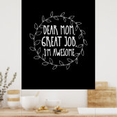 Mutter Geschenke Liebe Mama tolle Arbeit Poster (Küche)