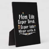 Mutter Geschenke Mama Life Super Tired Fotoplatte (Seite)