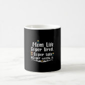 Mutter Geschenke Mama Life Super Tired Kaffeetasse (Mittel)