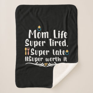 Mutter Geschenke Mama Life Super Tired Sherpadecke
