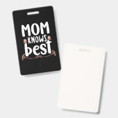 Mutter-Geschenke-Mama weiß am besten Ausweis (Vorder- & Rückseite)