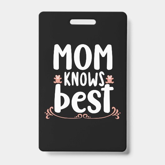 Mutter-Geschenke-Mama weiß am besten Ausweis (Vorderseite)