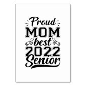 Mutter Geschenke Proud Mama Best 2022 Senior Tischnummer (Vorderseite)