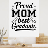 Mutter Geschenke Proud Mama Bester Abschluss Poster (Küche)