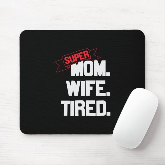 Mutter Geschenke Super Mama und Super-Ehefrau Mousepad (Mit Mouse)