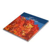 Mütter Geschenke Tile Art Blue Sky Herbst Blätter Fliese (Seite)
