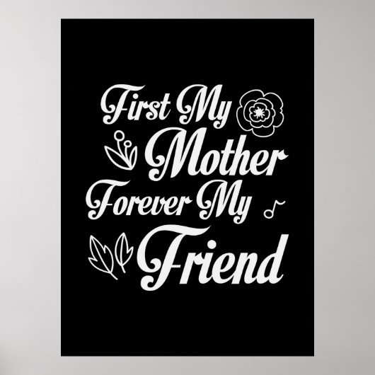 Mutter Geschenke zuerst meine Mutter für immer mei Poster (Vorne)