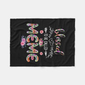Mutter gesegnet, als Mama und Meme-Blume bezeichne Fleecedecke (Vorderseite (Horizontal))