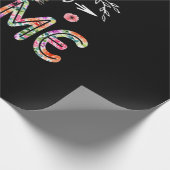 Mutter gesegnet, als Mama und Meme-Blume bezeichne Geschenkpapier (Ecke)