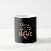 Mutter gesegnet, als Mama und Meme-Blume bezeichne Kaffeetasse (Mittel)