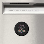 Mutter gesegnet, als Mama und Meme-Blume bezeichne Magnet (In Situ (Geschirrspüler))