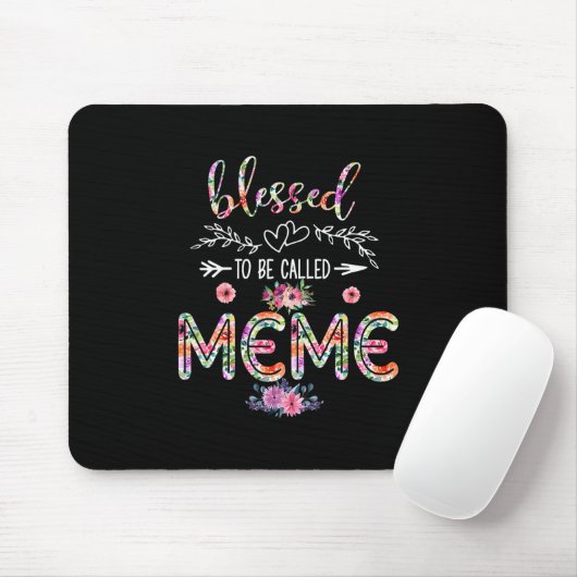 Mutter gesegnet, als Mama und Meme-Blume bezeichne Mousepad (Mit Mouse)