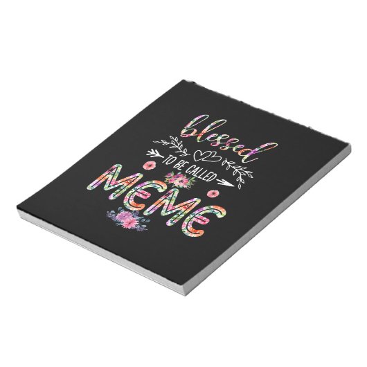 Mutter gesegnet, als Mama und Meme-Blume bezeichne Notizblock (Rotiert)