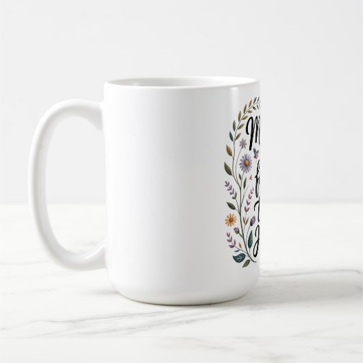 Mütter gestalten Zukunft mit zarten Händen Kaffeetasse (Links)