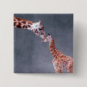Mutter Getty Bild-| u. Baby-Giraffe Button (Vorderseite)