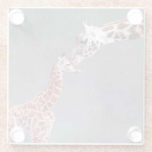 Mutter Getty Bild-| u. Baby-Giraffe Glasuntersetzer (Rückseite)