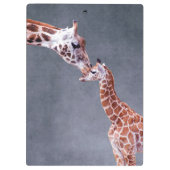 Mutter Getty Bild-| u. Baby-Giraffe Klemmbrett (Rückseite)
