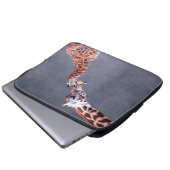 Mutter Getty Bild-| u. Baby-Giraffe Laptopschutzhülle (Vorne Knopf)