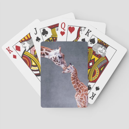 Mutter Getty Bild-| u. Baby-Giraffe Spielkarten (Rückseite)