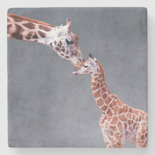 Mutter Getty Bild- u. Baby-Giraffe Steinuntersetzer