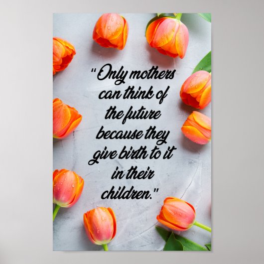 Mutter gibt der Zukunft Geburt Poster (Vorne)