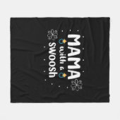 Mutter gibt Mama mit Swoosh ein Geschenk Fleecedecke (Vorderseite (Horizontal))