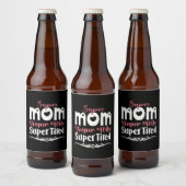 Mutter Gift Super Mama Super Ehefrau Bierflaschenetikett (Flaschen)