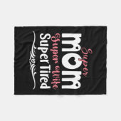 Mutter Gift Super Mama Super Ehefrau Fleecedecke (Vorderseite (Horizontal))