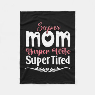 Mutter Gift Super Mama Super Ehefrau Fleecedecke