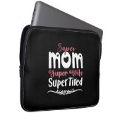 Mutter Gift Super Mama Super Ehefrau Laptopschutzhülle (Vorne Rechts)