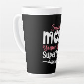 Mutter Gift Super Mama Super Ehefrau Milchtasse (Linke Ecke)