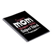 Mutter Gift Super Mama Super Ehefrau Notizblock (Rechte Seite)