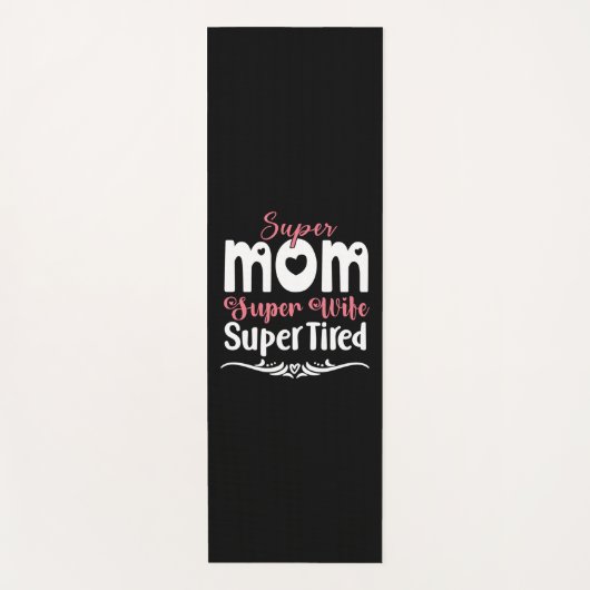 Mutter Gift Super Mama Super Ehefrau Yogamatte (Vorderseite)