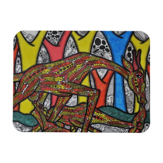 Mutter Giraffe Magnet (Horizontal)