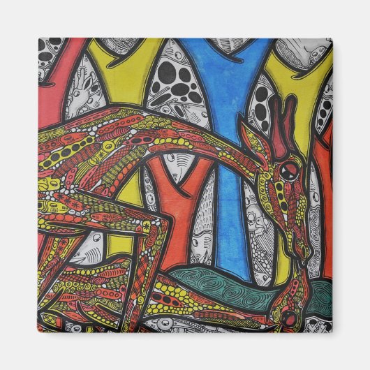 Mutter Giraffe Magnet (Vorne)