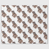 Mutter Giraffe mit Baby Giraffe Geschenkpapier (Flach)