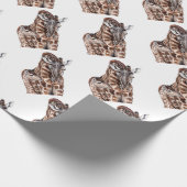 Mutter Giraffe mit Baby Giraffe Geschenkpapier (Ecke)