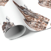 Mutter Giraffe mit Baby Giraffe Geschenkpapier (Rolleneckpunkt)