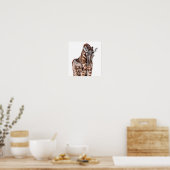 Mutter Giraffe mit Baby Giraffe Poster (Küche)