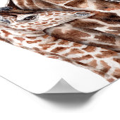 Mutter Giraffe mit Baby Giraffe Poster (Ecke)