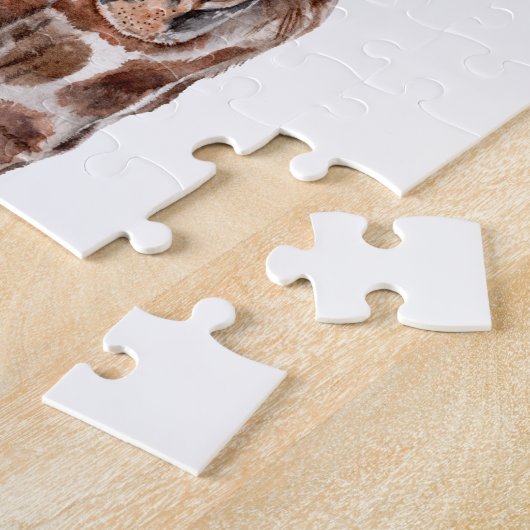 Mutter-Giraffe mit Baby-Giraffe Puzzle (Seite)