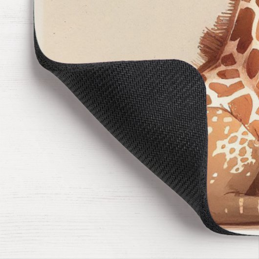 Mutter Giraffe mit Wasserfarbe für Kinder Mousepad (Ecke)