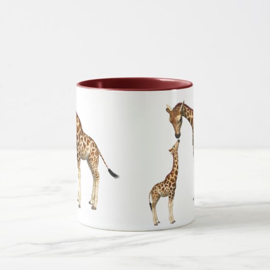 Mutter Giraffe und Baby Giraffe Tasse (Zentrum)